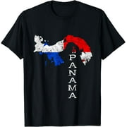 Panama Map Panamanian Flag Panama Trip Tourist Panama Roots T-Shirt