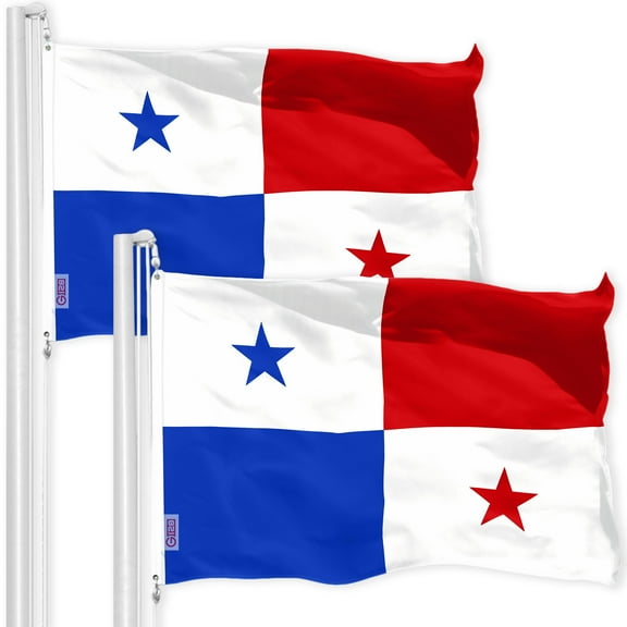 Panama Panamanian Flag 3x5FT 2-Pack 150D Printed Polyester By G128
