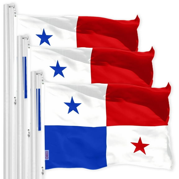 Panama Panamanian Flag 3x5FT 3-Pack 150D Printed Polyester By G128