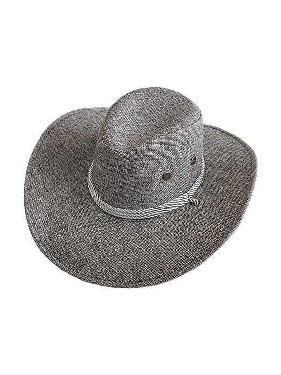 Panama Sun Hat,Classic Jazz Cap,Beach Outdoor Headwear,Classic Men'S Panama Sun Hat Breathable Straw Versatile Jazz Cap for Summer Beach Outdoor Travel Casual Street Wearing,Grey