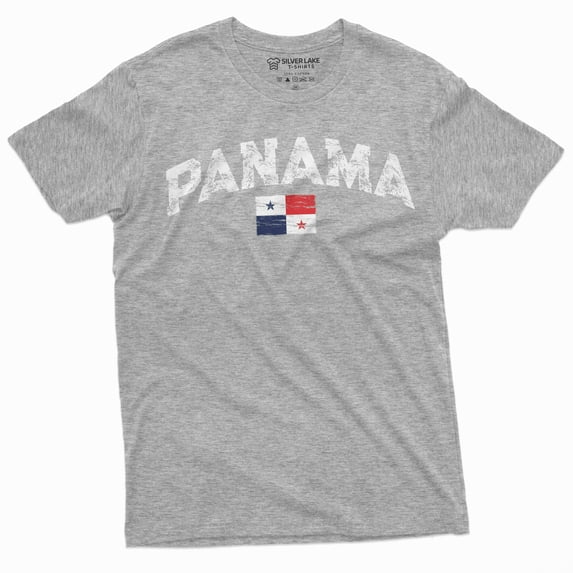 Panama T-shirt Flag Coat of Arms Tee Shirt Nation Patriotic Tee Mens Womens Tshirt (Medium Grey)