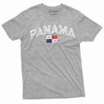 thumbnail image 1 of Panama T-shirt Flag Coat of Arms Tee Shirt Nation Patriotic Tee Mens Womens Tshirt (Small Grey), 1 of 5