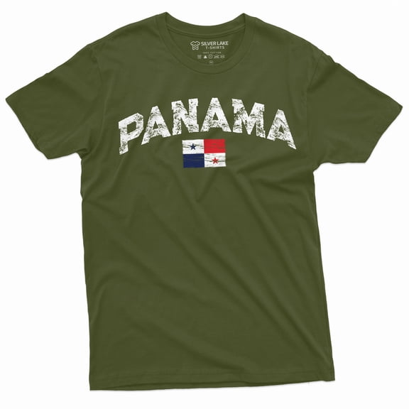 Panama T-shirt Flag Coat of Arms Tee Shirt Nation Patriotic Tee Mens Womens Tshirt (XX-Large Military Green)