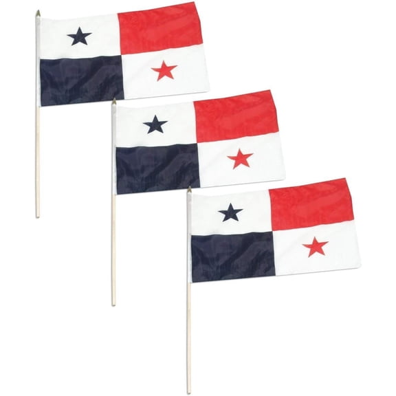 Panama flag 12 x 18 inch - 3 PK