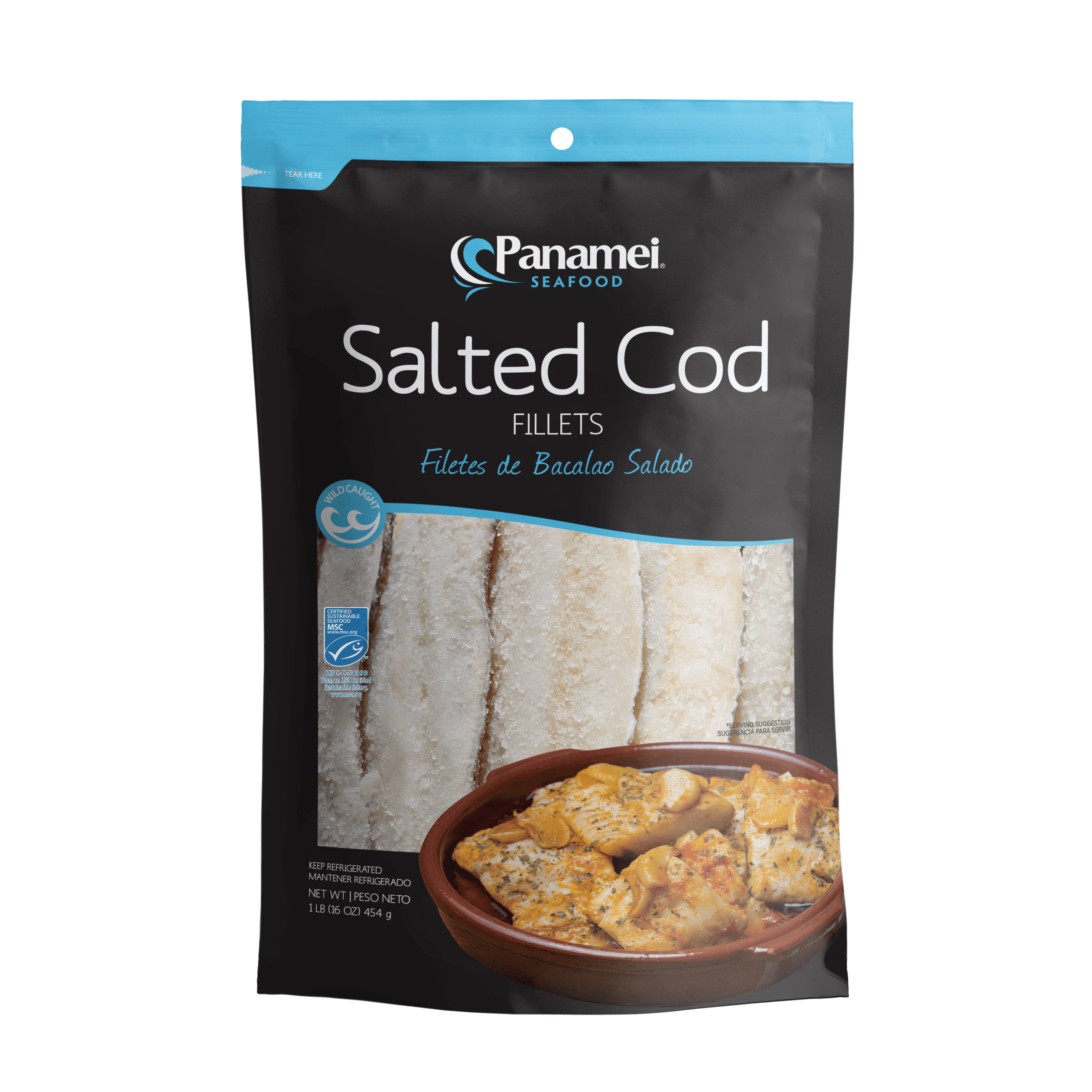 Panamei Salted Boned Skinless Cod Fillets Lb Walmart Com
