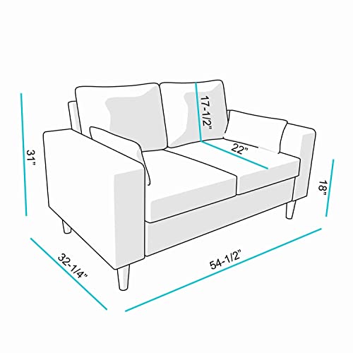 Panana 2 Seater Sofa 2 Seat Loveseat Compact Loveseat Couch Living Room ...