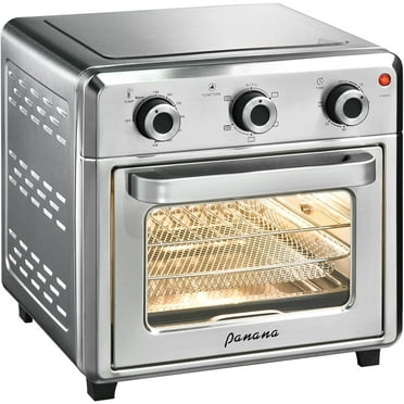 Panana Air Fryer + Convection Toaster Oven, 6-in-1 Air Fryer Toaster Oven Combo 1400W, 21QT Airfryer Convection Oven Countertop, Bake, Roast, Reheat, Broil, Dehydrate, (Silver)
