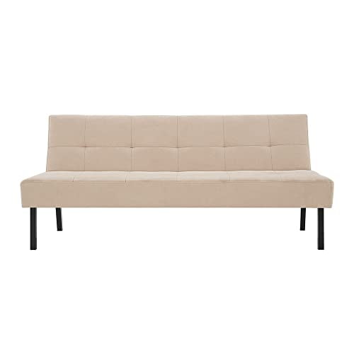 Panana Convertible Sofa Bed, 20D x 66W x 28.5H inch, Beige Linen Fabric