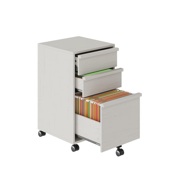 Panapinka Rolling File Cabinet with 3 Drawers, Wood Mobile Filing Cabinet for Home Office, Under Desk Printer Stand with Wheels, Large File Drawer, 2 Locking Casters