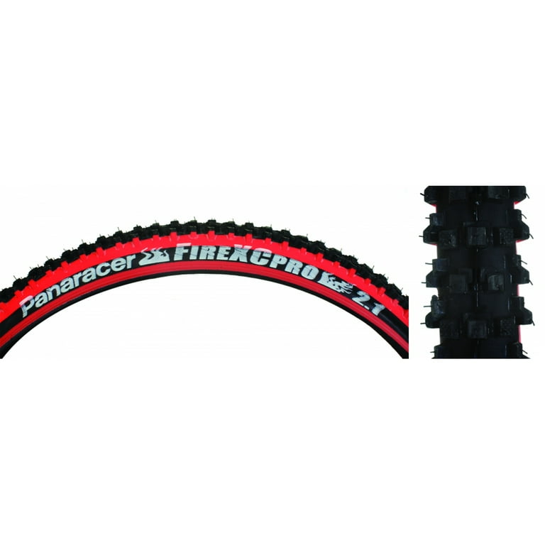 Panaracer Fire XC Pro Tire 26 x 2.1 Clincher Wire Black Red 30tpi Mountain Bike