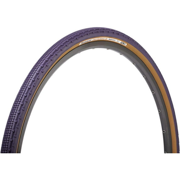 Panaracer GravelKing SK 26 x 2.1 inch Knobby and Color Tread Aramid Folding Tire, Dark Purple/Brown
