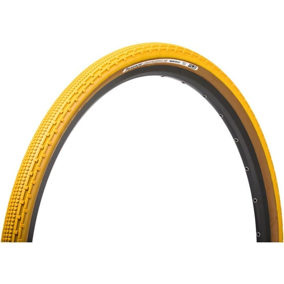 Panaracer GravelKing SK 700 x 43 C Knobby and Color Tread Aramid Folding Tire, Mustard Yellow/Brown