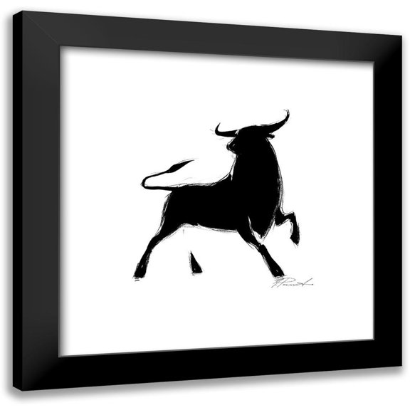 Panasenko, Inna 12x12 Black Modern Framed Museum Art Print Titled - La corrida III