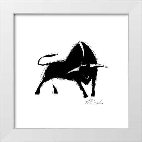 Panasenko, Inna 15x15 White Modern Wood Framed Museum Art Print Titled - La corrida II