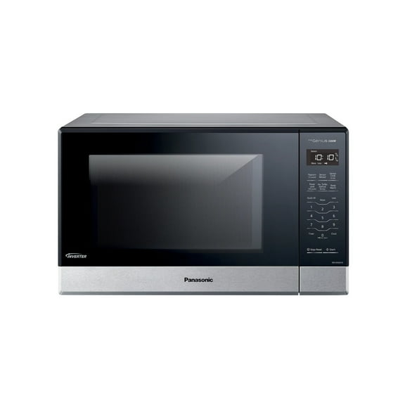 Panasonic 1.2 cu. ft. Countertop 1200W Inverter Microwave Oven with Genius Sensor Cooking and Auto Defrost (Stainless Steel/Black)