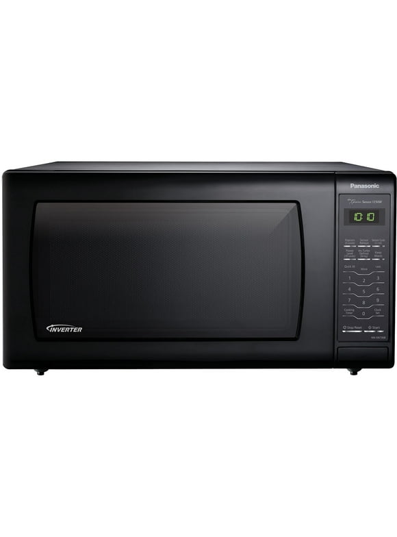 Panasonic 1.6 Cu. ft. Countertop Microwave Oven with Inverter Technology, Black NN-SN736B, New