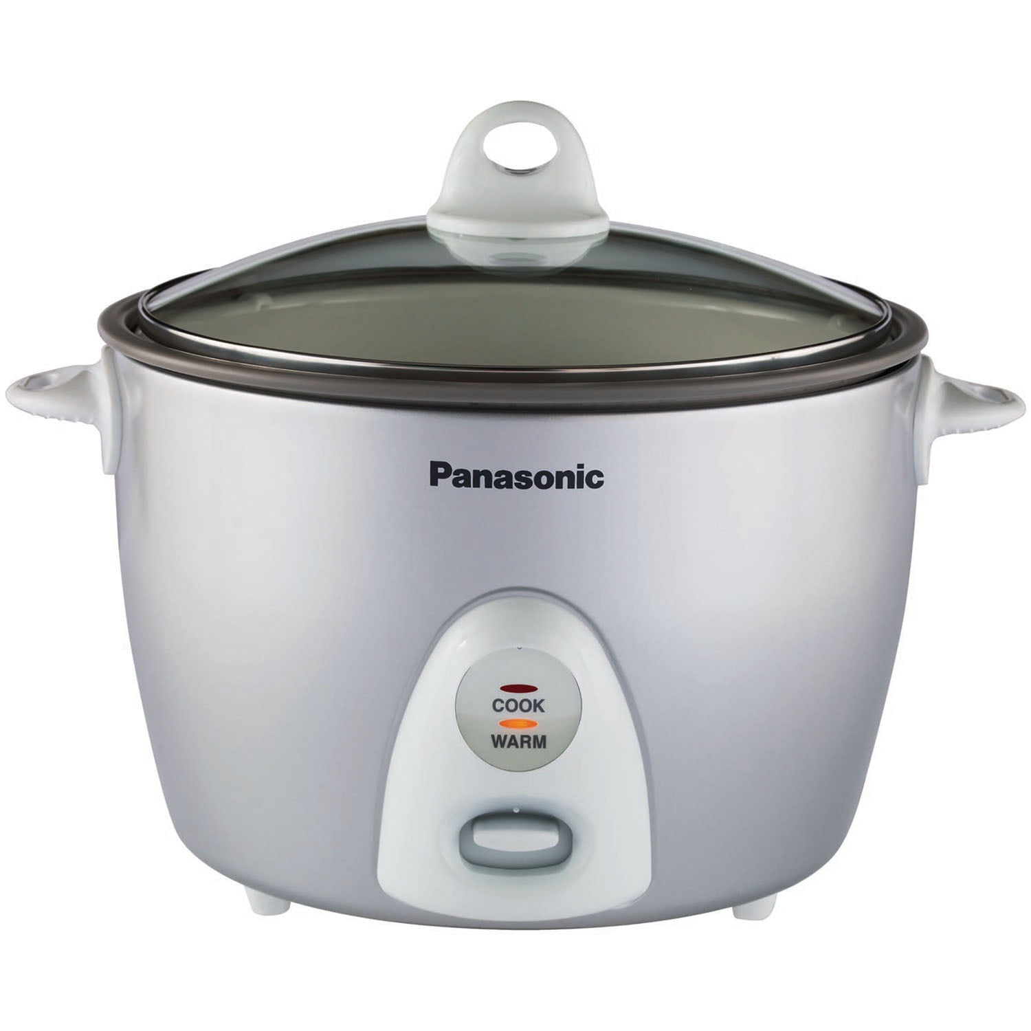 Panasonic 10-Cup Rice Cooker/Steamer with Glass Lid in Silver