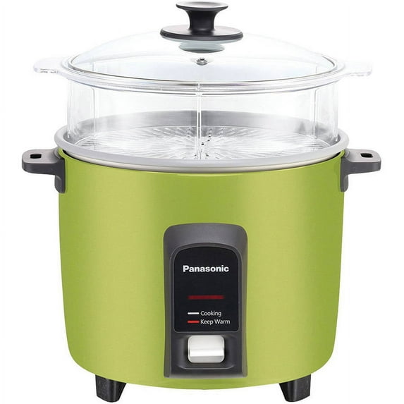 Panasonic Automatic Rice Cooker And Vegetable Steamer - Green, Black (sr-y22fgjg)