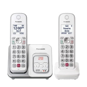 Panasonic Cordless Phone with Answering Machine, Advanced Call Block, Bilingual Caller ID and High-Contrast Display, Expandable System