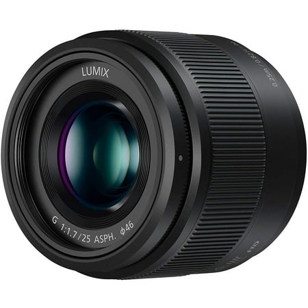 Panasonic - LUMIX G 25mm f/1.7 ASPH. Lens for Mirrorless Micro Four Thirds Compatible Cameras, H-H025-K - Black