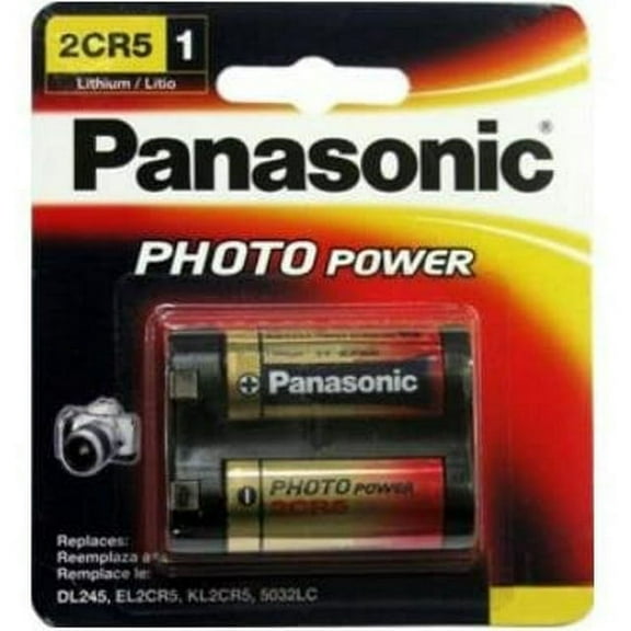 Panasonic 2CR5 6 Volt Photo Lithium Battery (8 Batteries)
