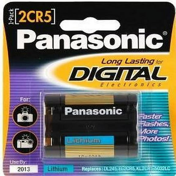 Panasonic - 2CR5 Photo Lithium Battery Retail Pack - Single, 1 Count (Pack of 1)