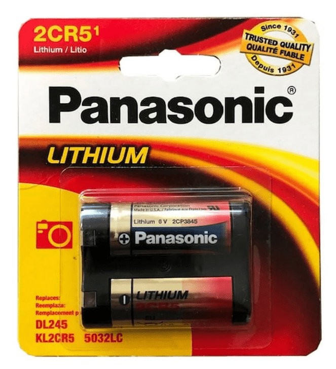 Panasonic 2Cr5 6 Volt Photo Lithium Battery (245, Dl245, El2Cr5)