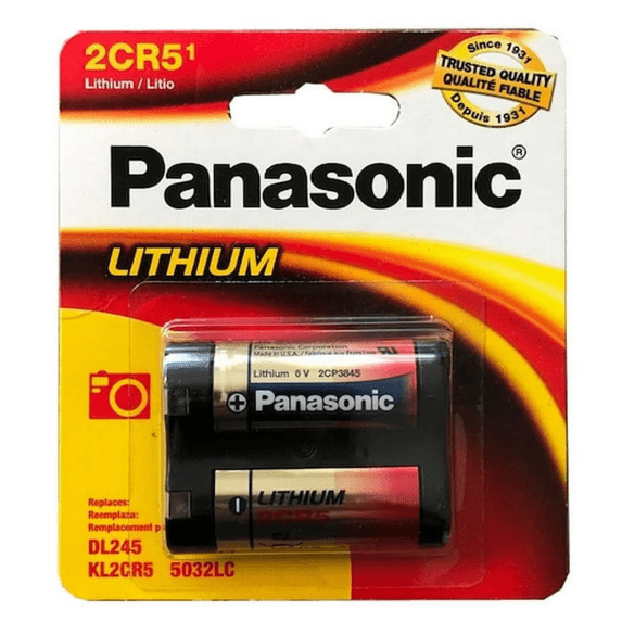 Panasonic 2Cr5 6 Volt Photo Lithium Battery (245, Dl245, El2Cr5)