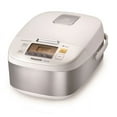 thumbnail image 1 of Panasonic 5 Cup Microcomputer Controlled Rice Cooker, Stainless Steel/White, 1 of 2