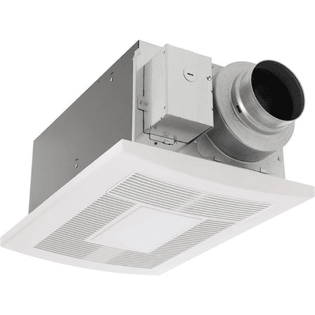Panasonic FV-0511VHL1 WhisperWarm DC Bathroom Fan with Light and Heater, 50-80-110 CFM