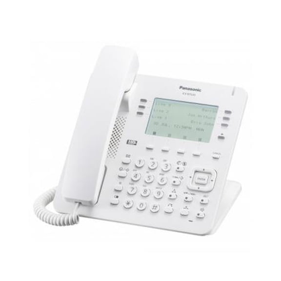 Panasonic  6-LINE LCD 6X4 SELF-LABELING KEYS, 2.5mm HEADSET JACK (NO EHS) -  IP PHONE (WHITE) KXNT630