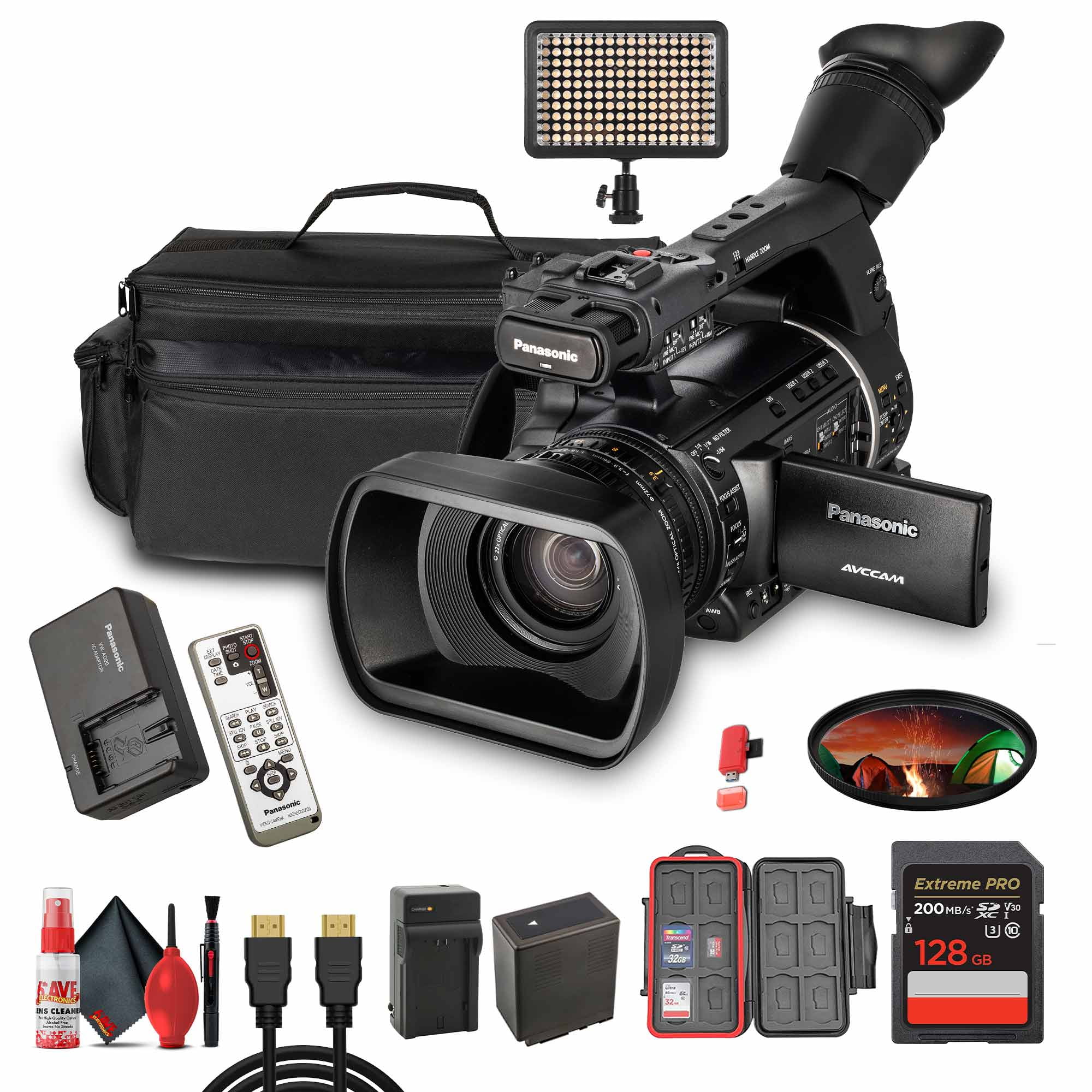 Panasonic AG-AC160 AVCCAM HD Camcorder– 22x Zoom Lens, 3MOS Sensor