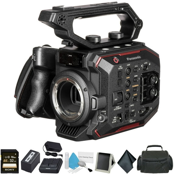 Panasonic AU-EVA1 Compact 5.7K Super 35mm Handheld Cinema Camera Body AU-EVA1PJ -with 32GB Memory Card + Carrying Case