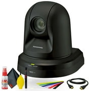 Panasonic AW-HE38K 22x Zoom PTZ Camera with HDMI Output Black AW-HE38HKPJ + Deluxe Cleaning Set + HDMI Cable + Straps -Base Bundle
