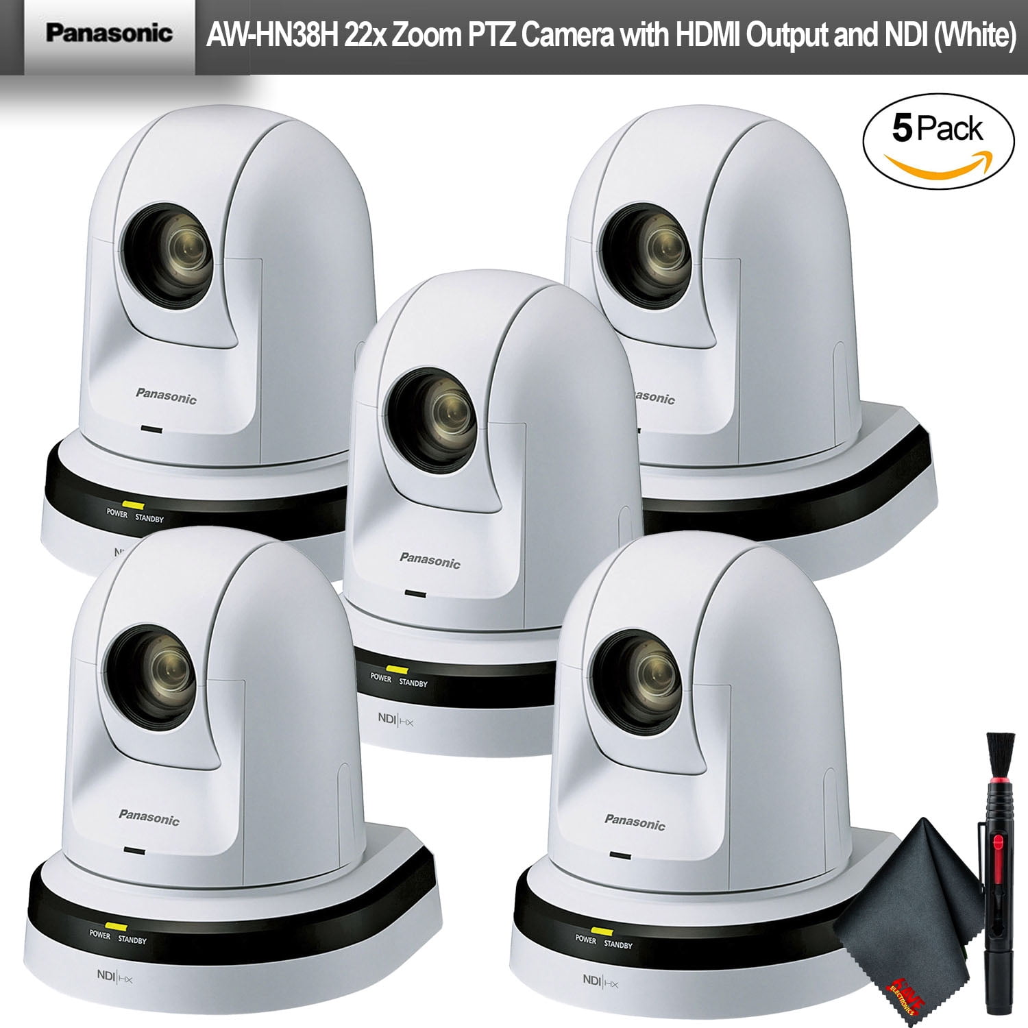 Panasonic AWHN38H 22x Zoom PTZ Camera with HDMI Output and NDI (White