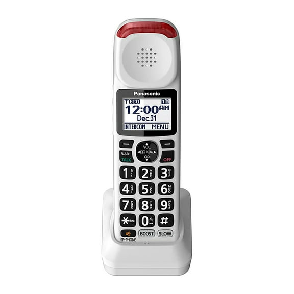 Panasonic Amplified Cordless Phone Accessory Handset for Panasonic KX-TGM42x Series, White, KX-TGMA44W