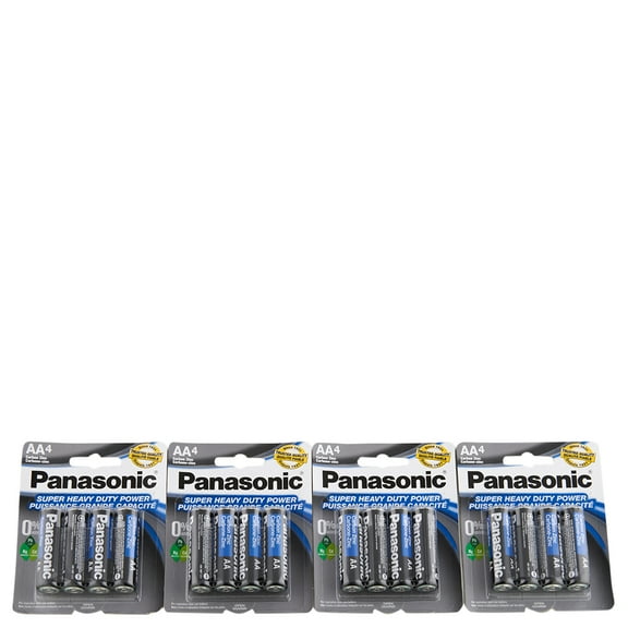 Panasonic Batteries AA 4-Pack Super Heavy Duty Batteries 4 Ct