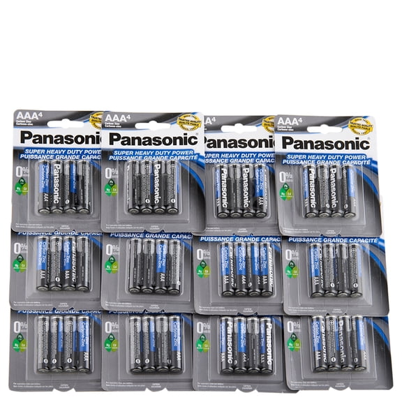 Panasonic Batteries AAA 4-Pack Super Heavy Duty Batteries 12 ct