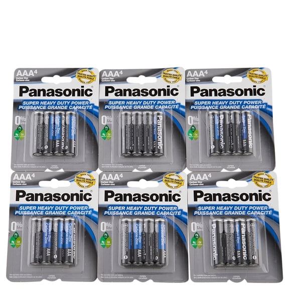 Panasonic Batteries AAA 4-Pack Super Heavy Duty Batteries 6 CT