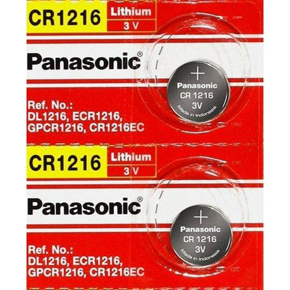 Panasonic CR1216 3V Lithium Coin Battery - 2 Pack + FREE SHIPPING!