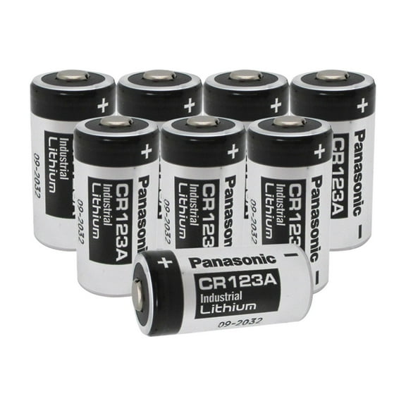 Panasonic CR123A Lithium 3V Photo Lithium Batteries, 8 Pack