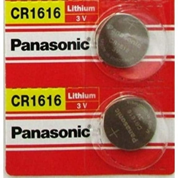 Panasonic CR1616 3V Coin Cell Lithium Battery, Retail Pack of 2