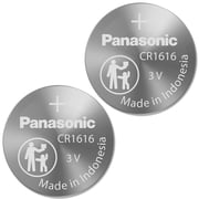 Panasonic CR1616 3V Coin Cell Lithium Battery, Retail Pack of 2