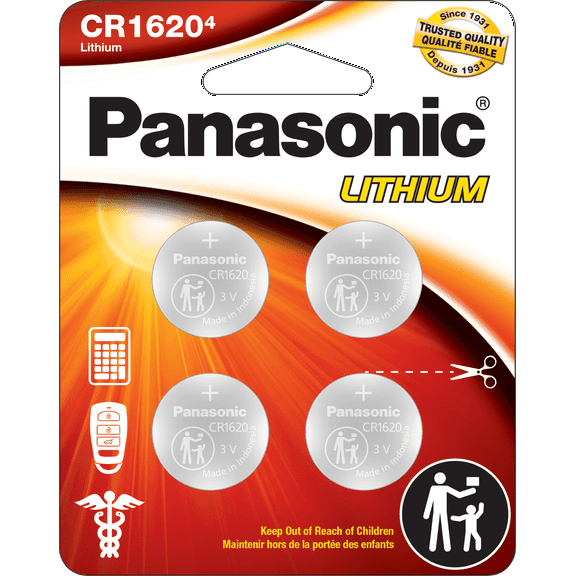 Panasonic CR1620 3.0 Volt Lithium Coin Cell Batteries
