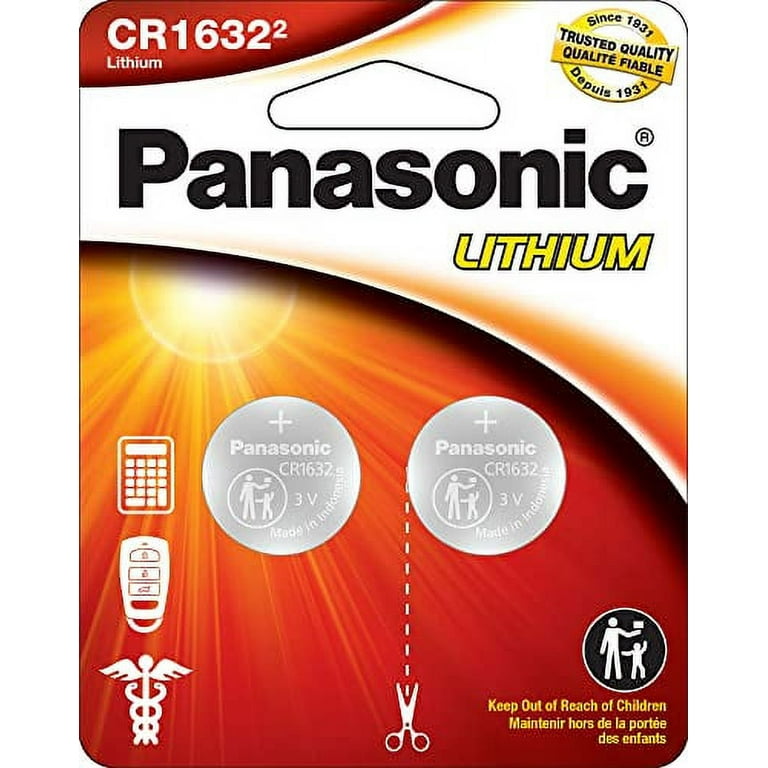 CR1632 Panasonic 3 Volt Lithium Coin Cell Battery