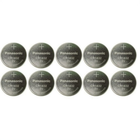 Panasonic CR1632 3V Lithium Coin Battery (Pack of 10)