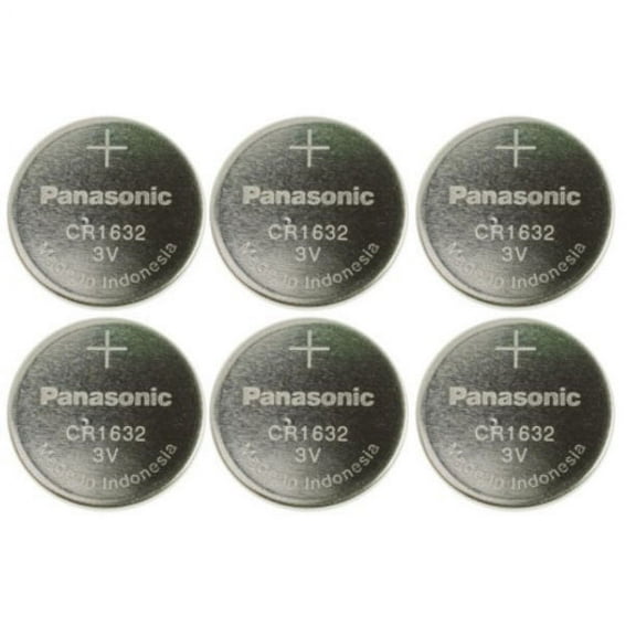 Panasonic CR1632-6 CR1632 3V Lithium Coin Battery (Pack of 6)