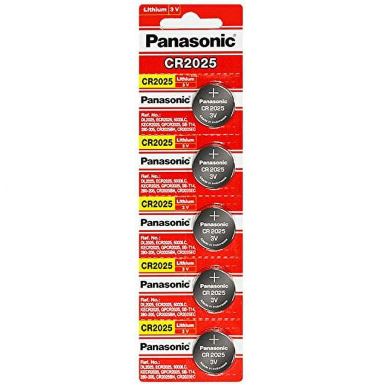 Panasonic CR2025 3V Lithium Coin Battery (Pack of 2)