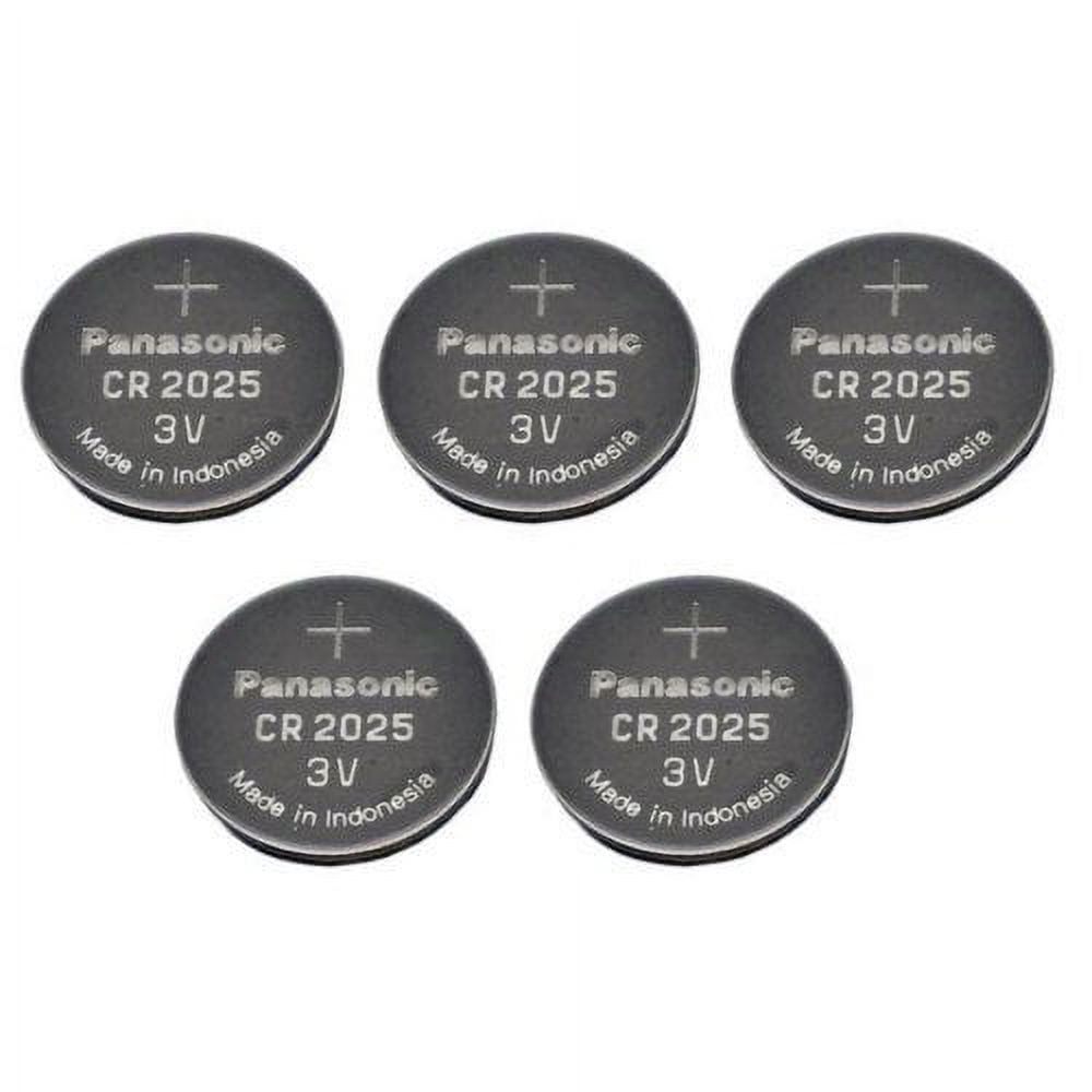 Panasonic CR2025 3V Lithium Coin Battery (Pack of 5)