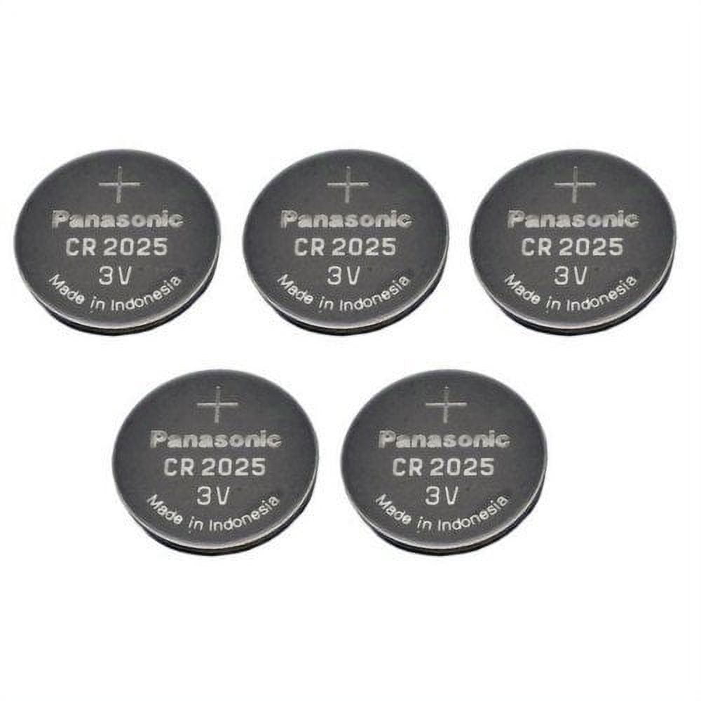 Panasonic Cr2025-5 Cr2025 3V Lithium Coin Battery, Silver